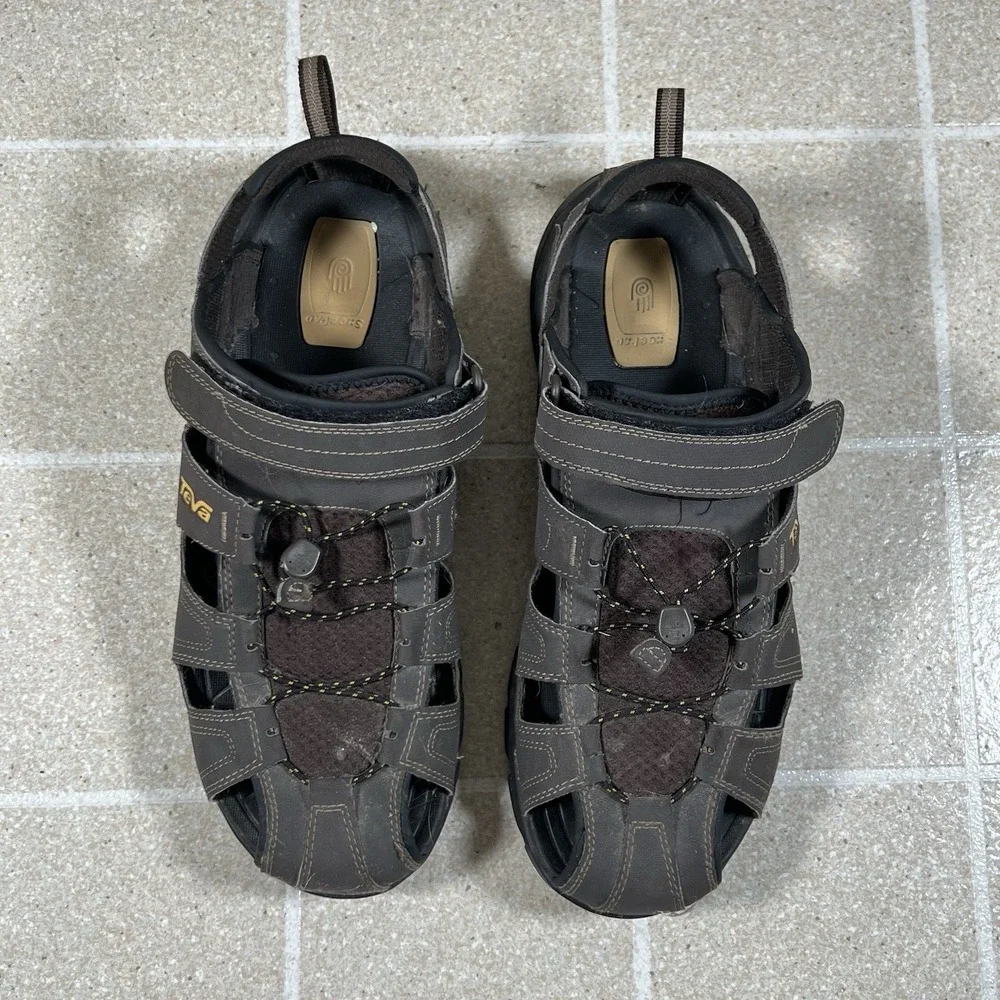 Teva Forebay Sandals Mens 14 Brown Outdoor Fisherman Hiking Adjustable Water